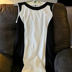 CK white block dress